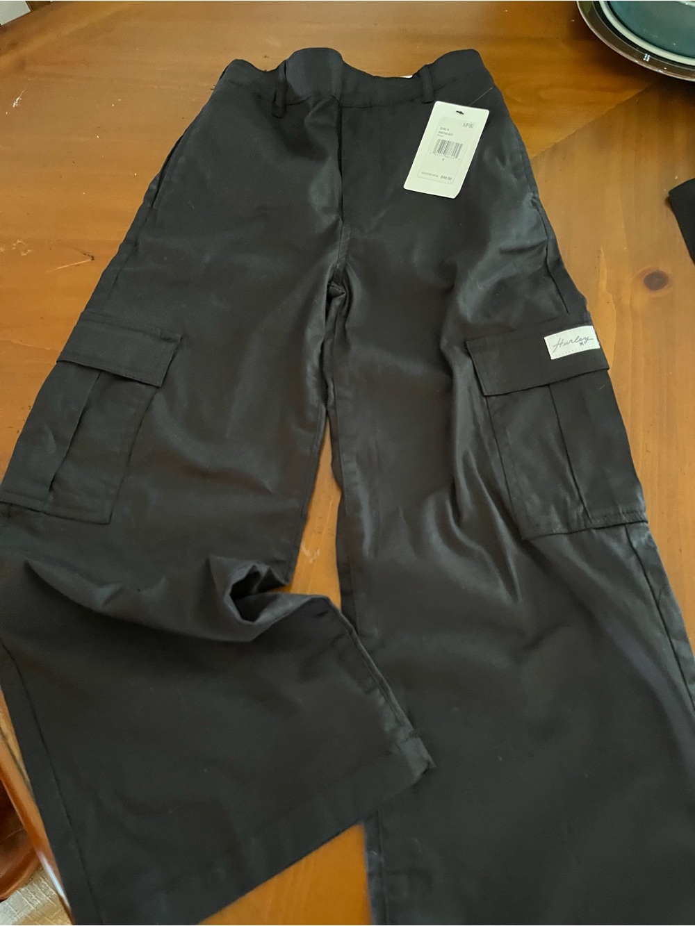 NWT New!! Girl’s Hurley Black Cargo Pants